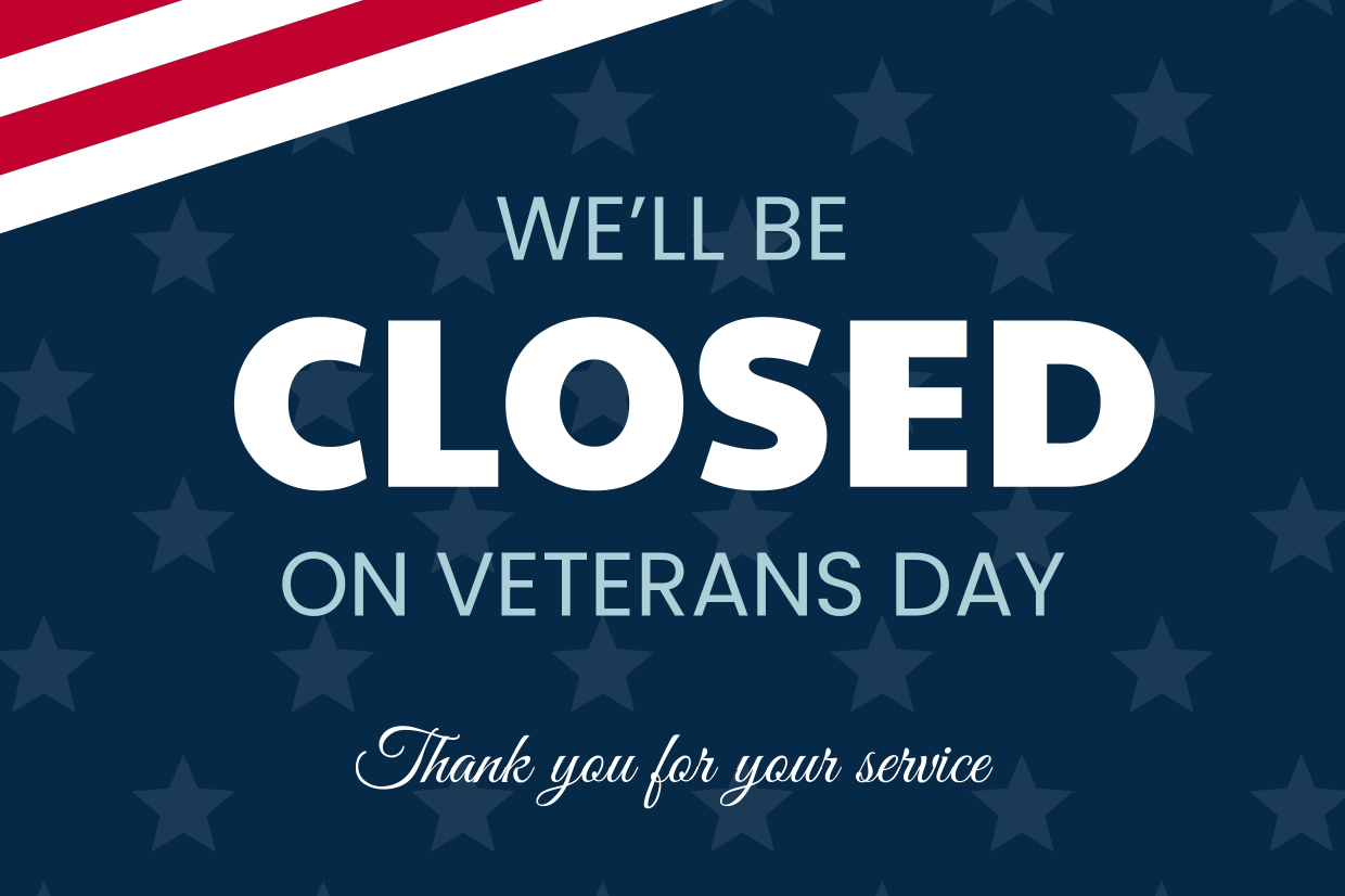 Stars And Stripes Closed For Veterans Day Sign Template | Square Signs throughout Veterans Day Closed Signs Printable