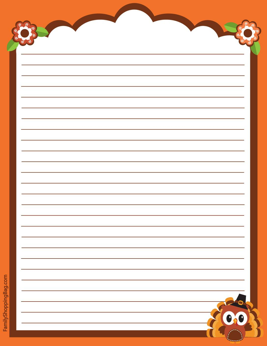 Stationery Thanksgiving - Worksheets Library inside Free Printable Thanksgiving Stationery Printable