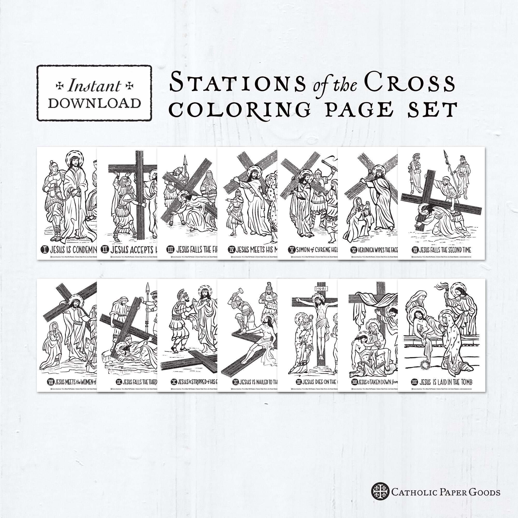 Stations Of The Cross Coloring Pages, 14 Catholic Lent Coloring throughout Free Printable Printable Stations Of The Cross Catholic