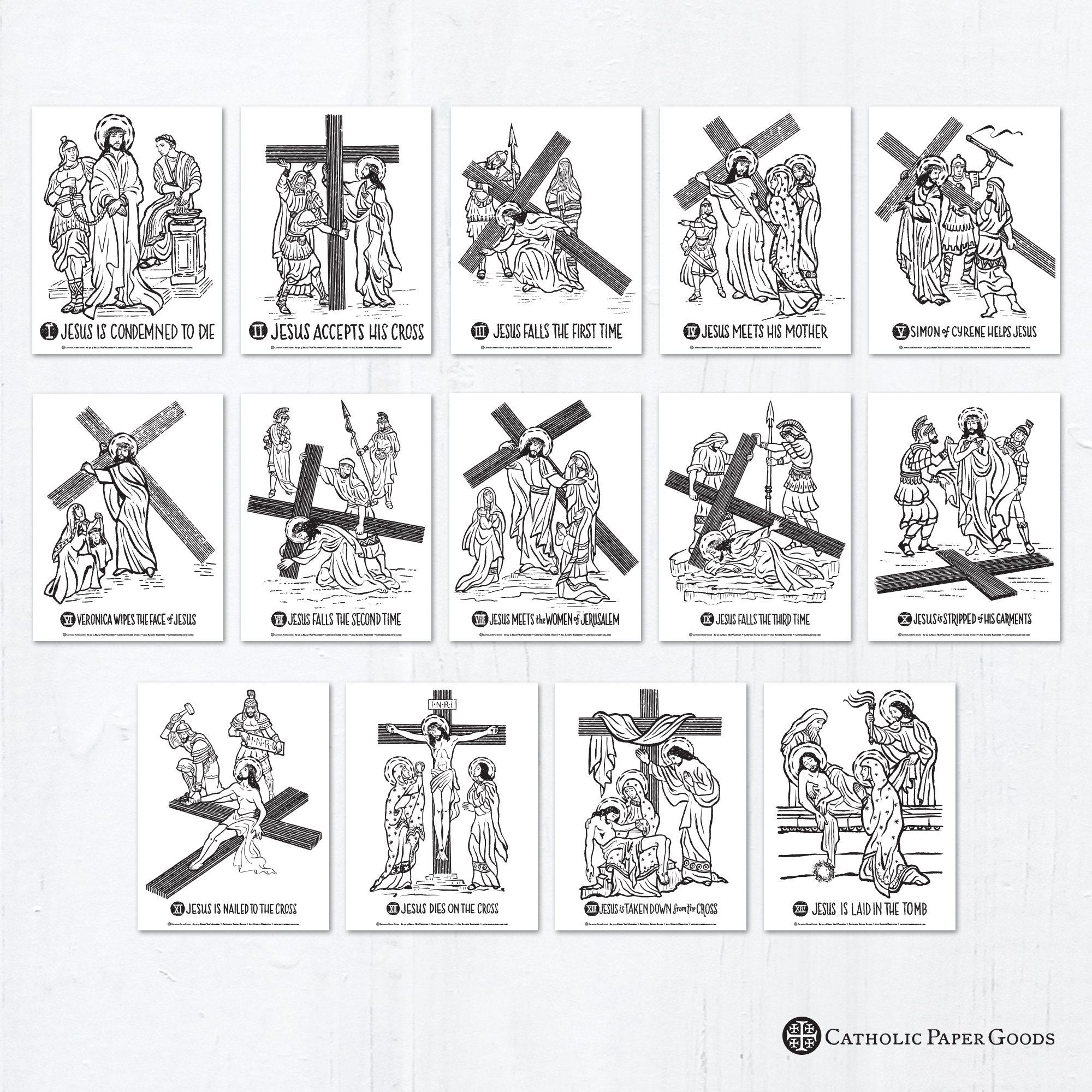 Stations Of The Cross Coloring Pages, 14 Catholic Lent Coloring with regard to Stations Of The Cross Printable Free
