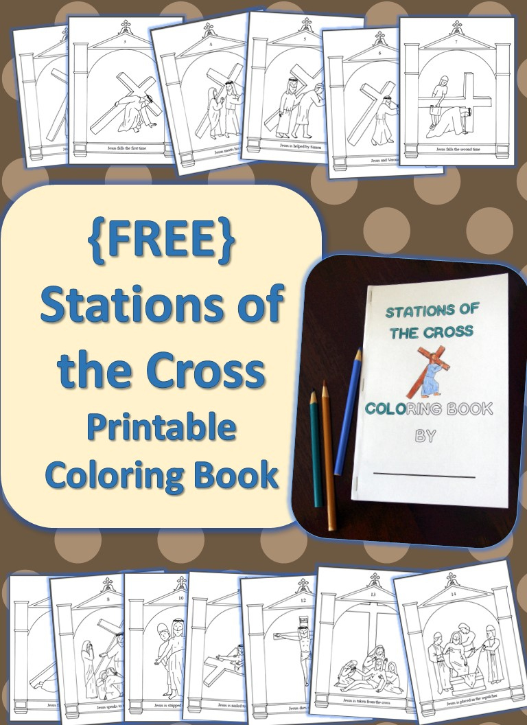 Stations Of The Cross Printable Coloring Book {Free} - Drawn2Bcreative regarding Stations Of The Cross Printable Free