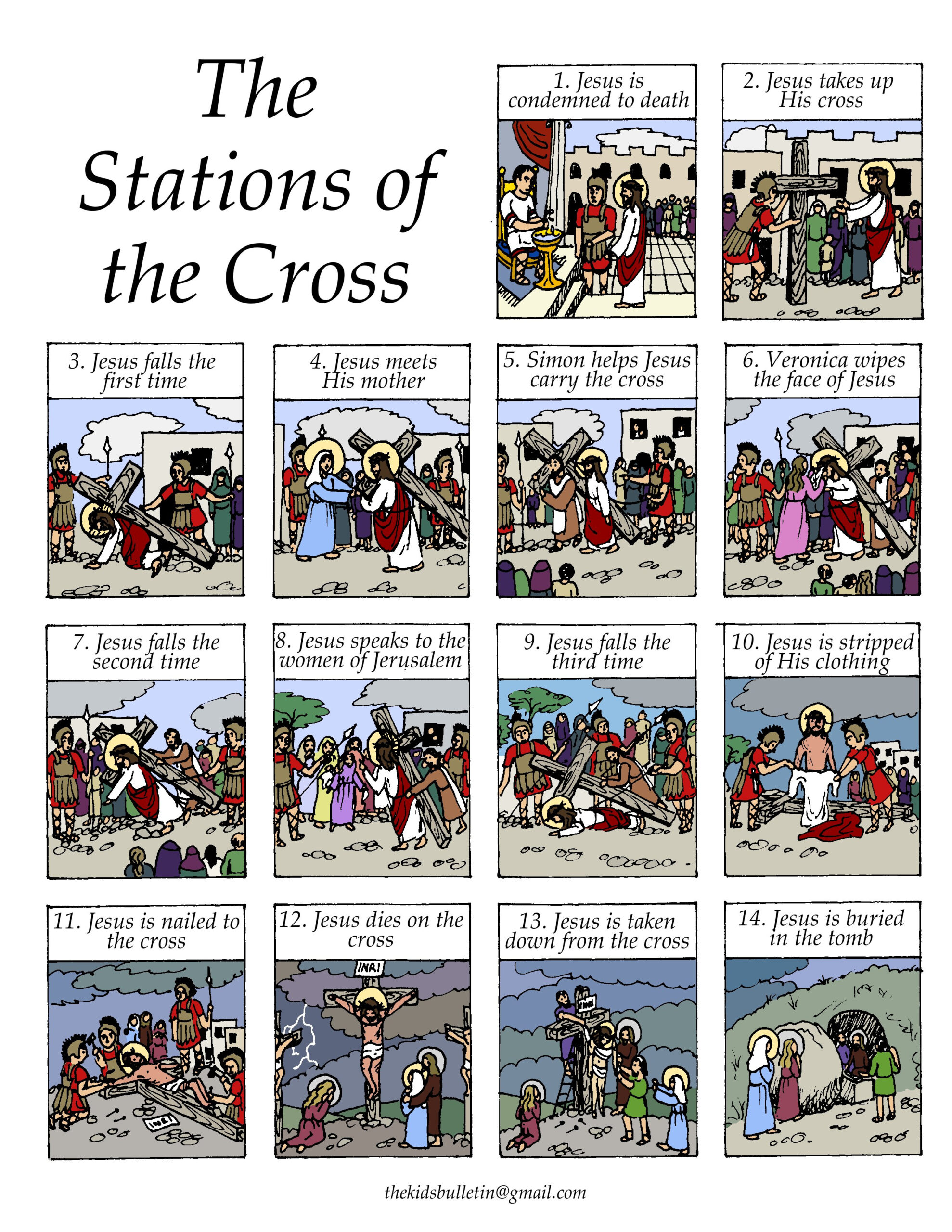 Stations Of The Cross – The Kids&amp;#039; Bulletin throughout Stations Of The Cross Printable Free