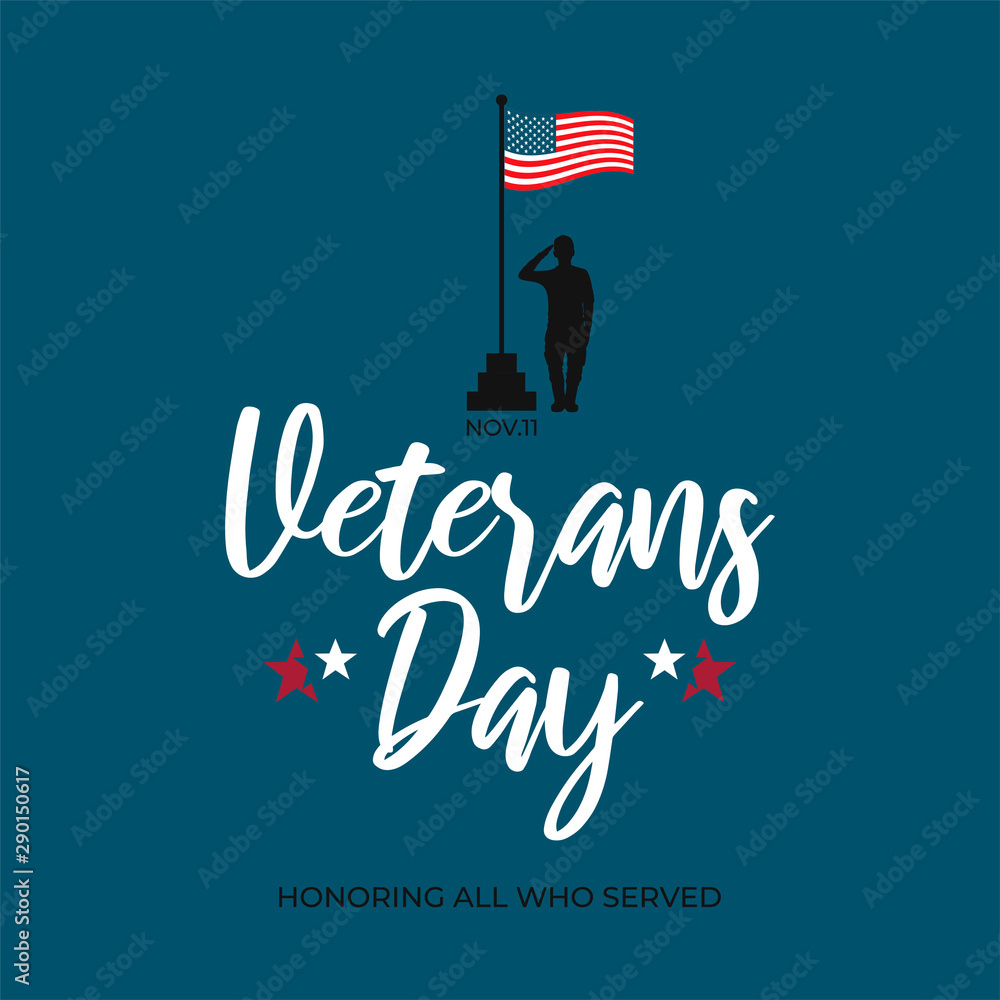 Stock-Vektorgrafik „Usa Veterans Day Greeting Card Template inside Printable Veterans Day Greeting Cards