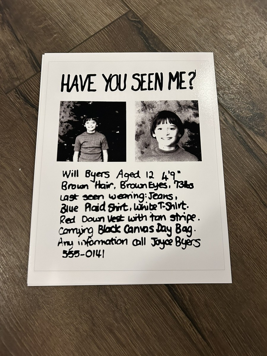 Stranger Things Art Print Photo Poster 8 X 10&amp;quot; Will Missing Millie intended for Have You Seen Me Will Byers Printable