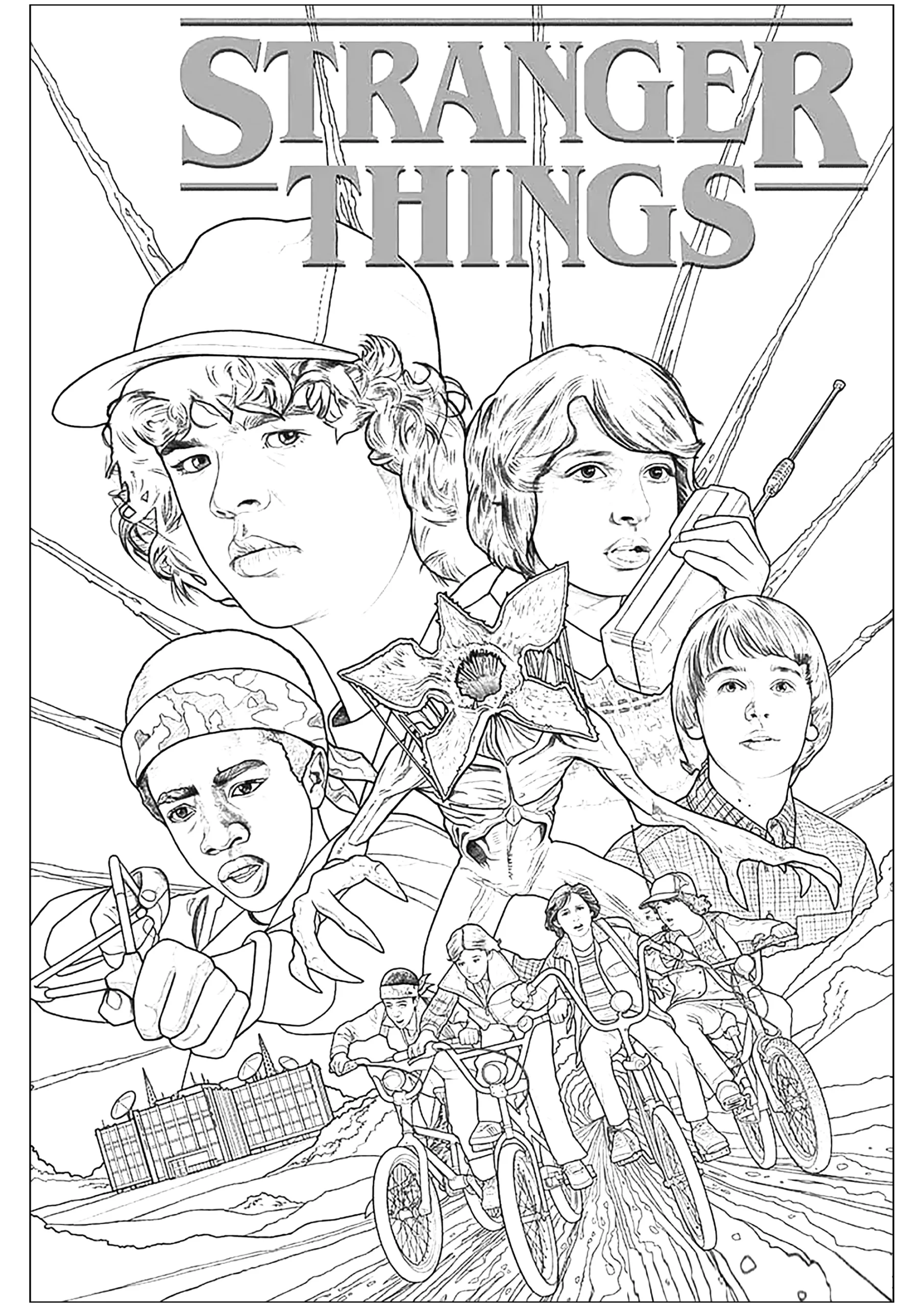Stranger Things For Kids - Stranger Things Coloring Pages throughout Stranger Things Free Printables