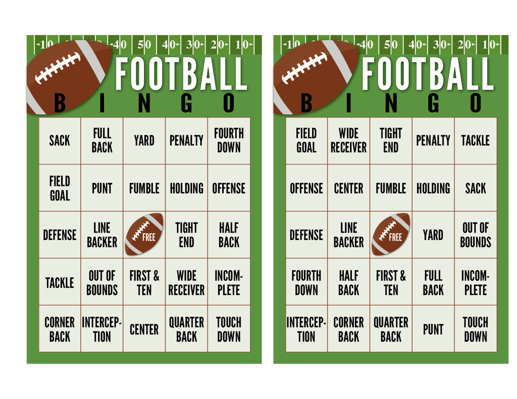 Super Bowl Football Bingo Cards (Free Printable) | The Taylor House inside Football Bingo Cards Free