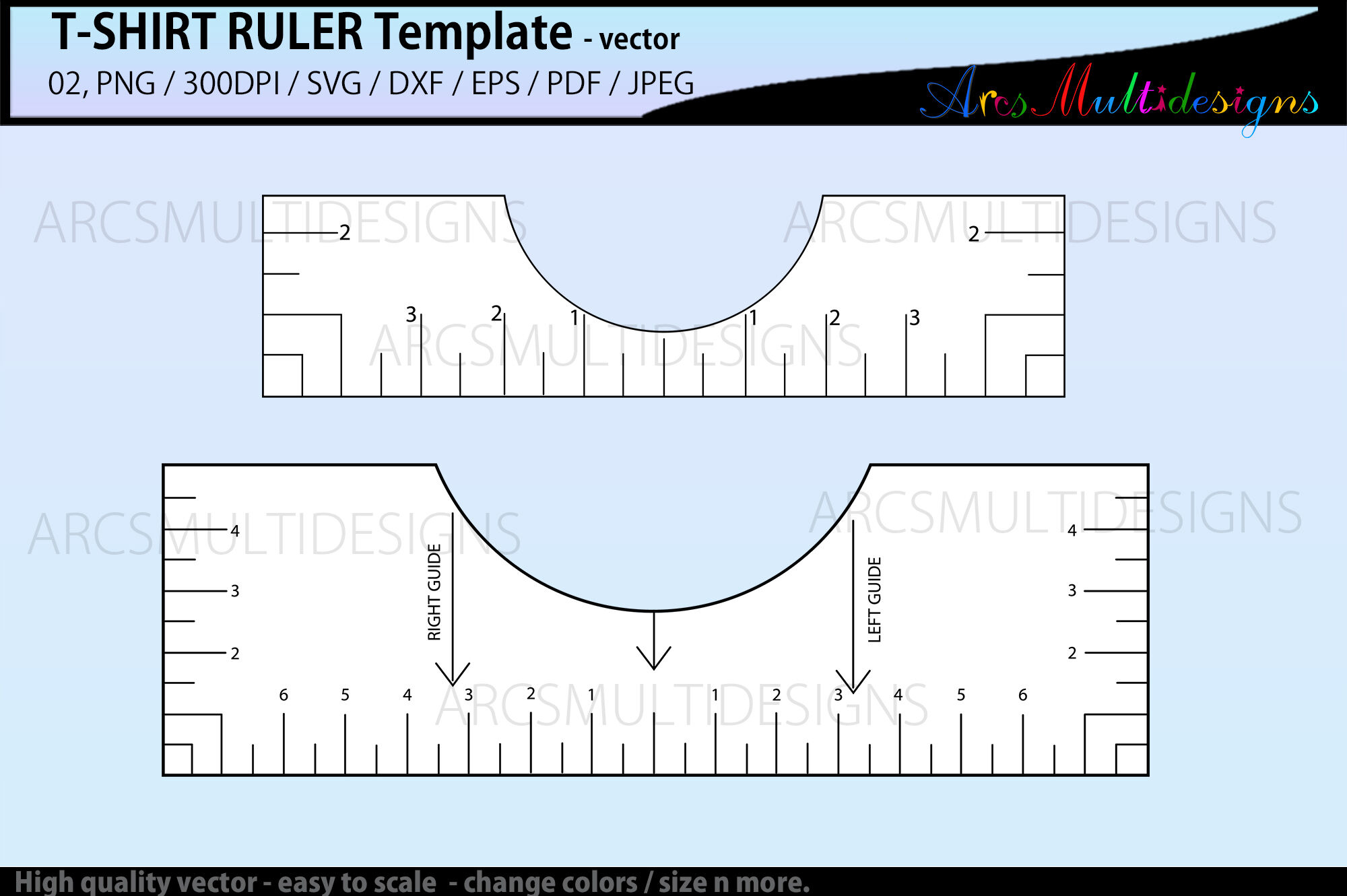 T-Shirt Alignment Ruler Svg Templatearcsmultidesignsshop for Printable T Shirt Ruler Svg Free