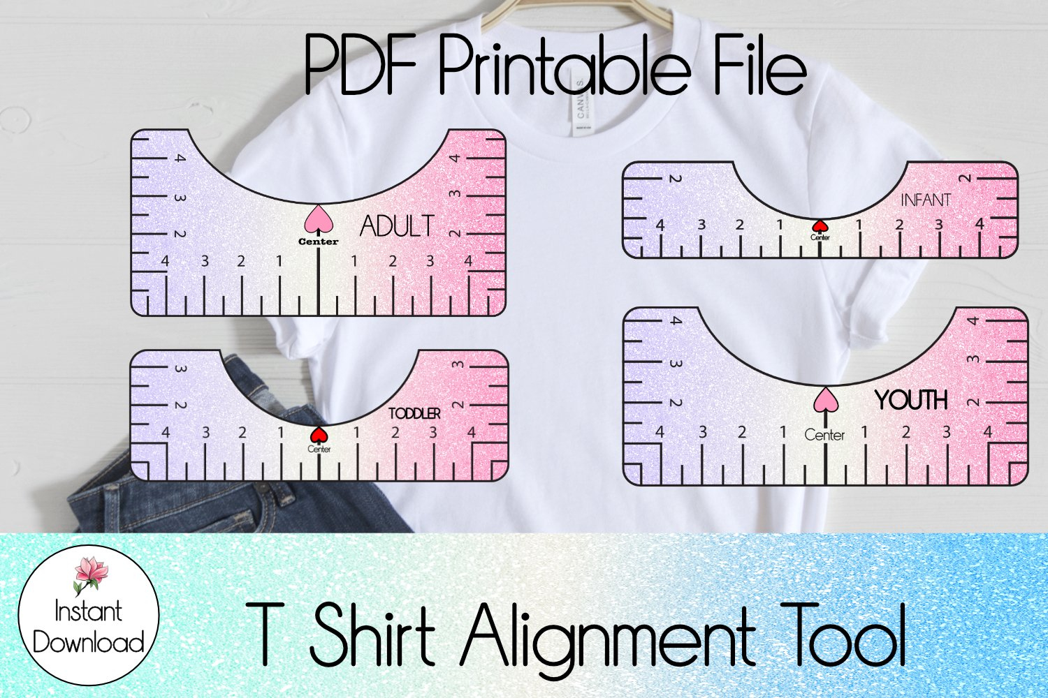 T Shirt Alignment Tool, Tshirt Ruler Png, Pdf within Printable T Shirt Ruler Svg Free