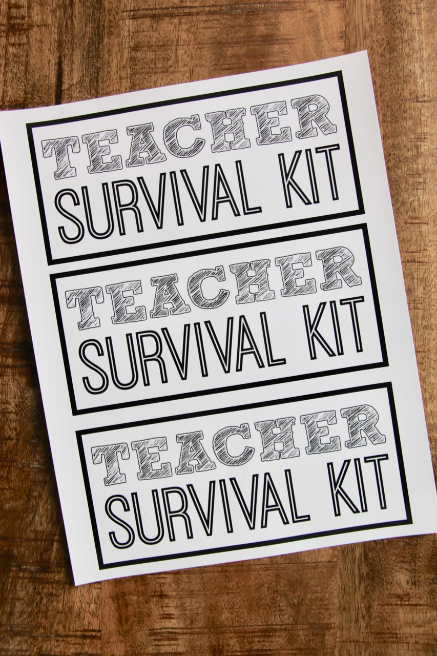 Teacher Survival Kit With Free Printable - Smashed Peas & Carrots within Free Printable Teacher Survival Kit
