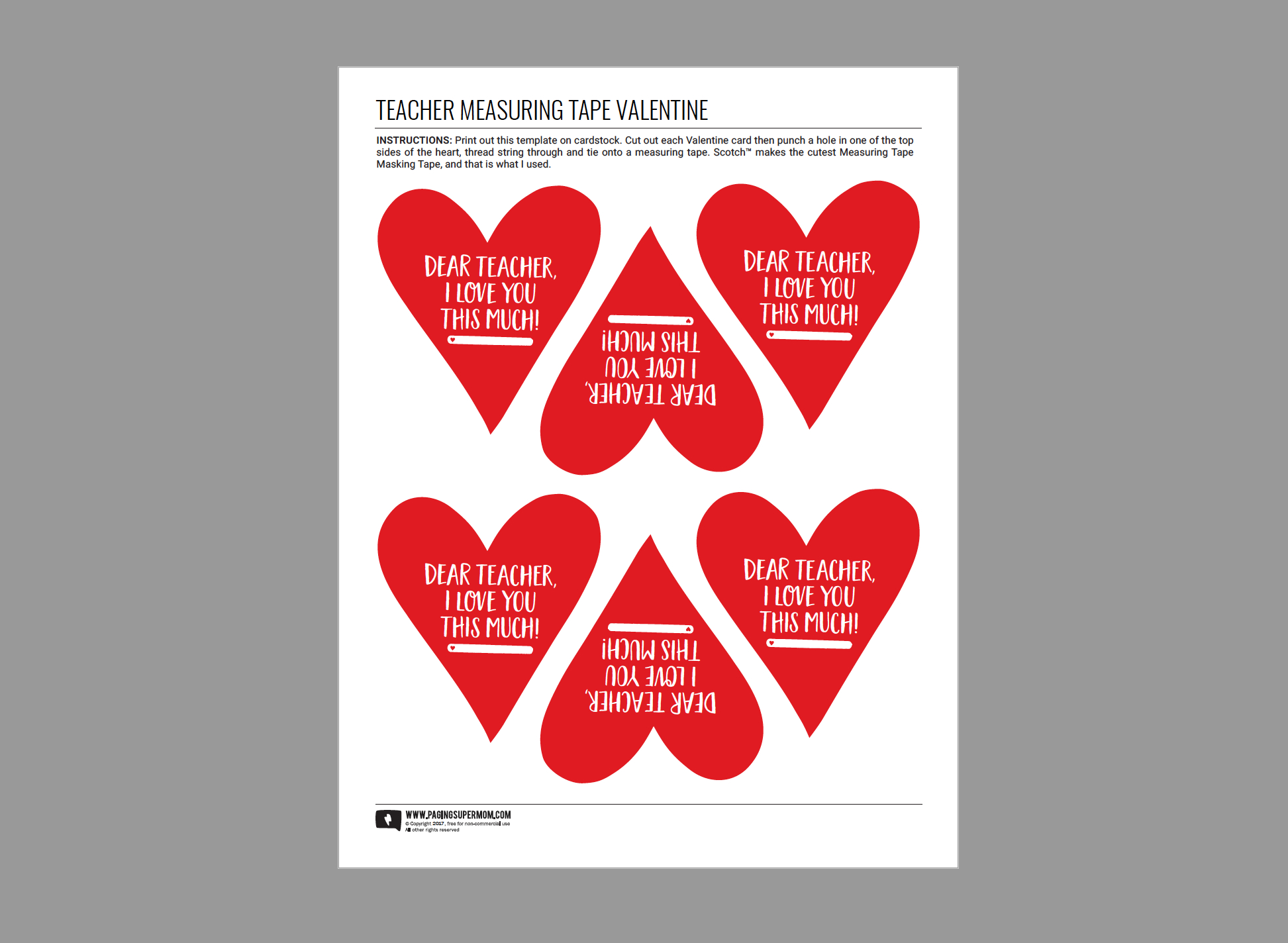 Teacher Valentines - Free Printable For Easy Teacher&amp;#039;S Valentine Gift regarding Printable Teacher Valentine Cards Free