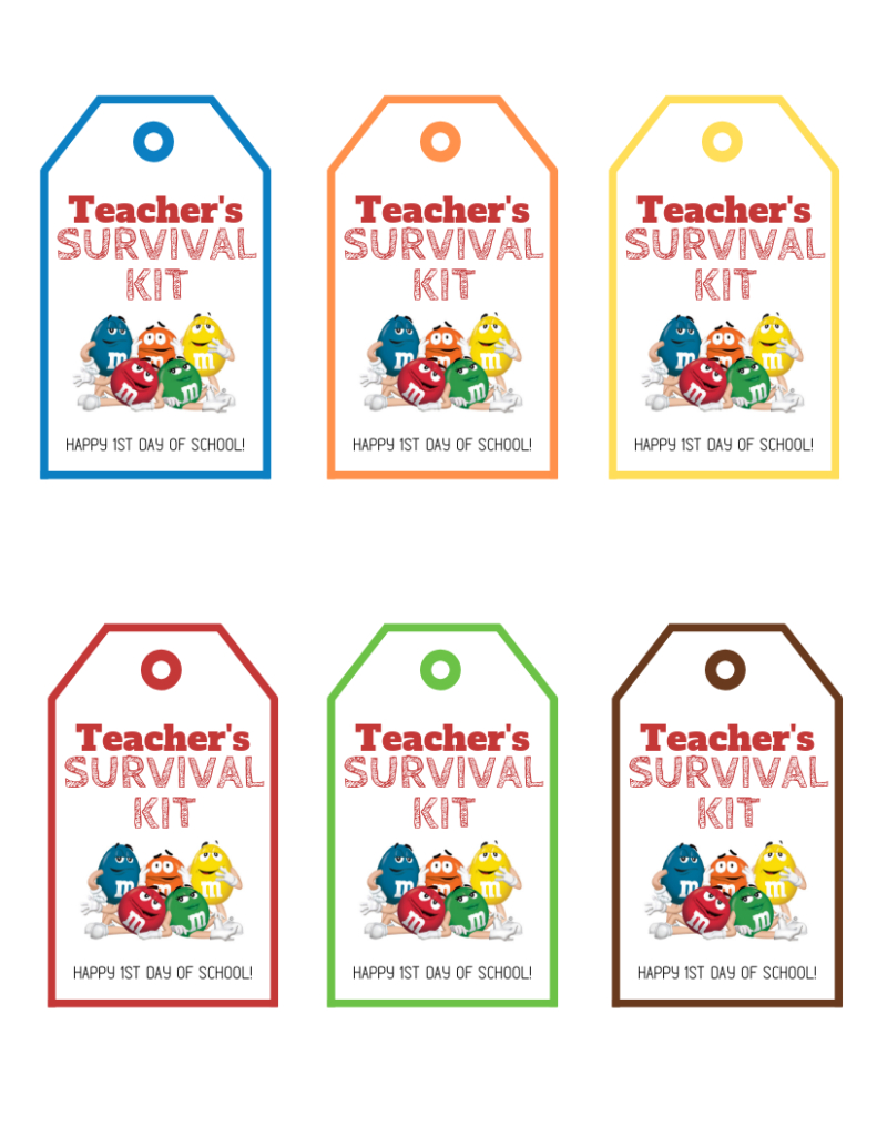Teacher'S Survival Kit Free Printable Gift Tags | Baking You Happier with regard to Free Printable Teacher Survival Kit
