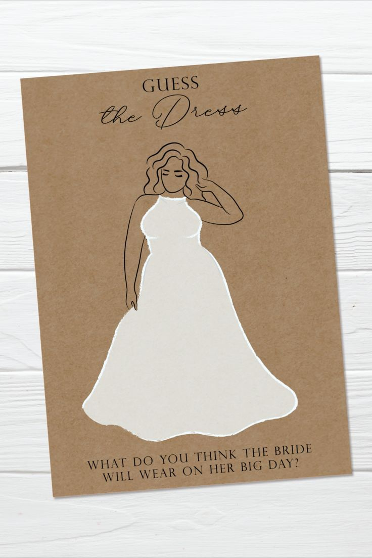 Template Free Printable Bridal Showers Guess The Dress Bridal Game inside Guess The Dress Free Printable