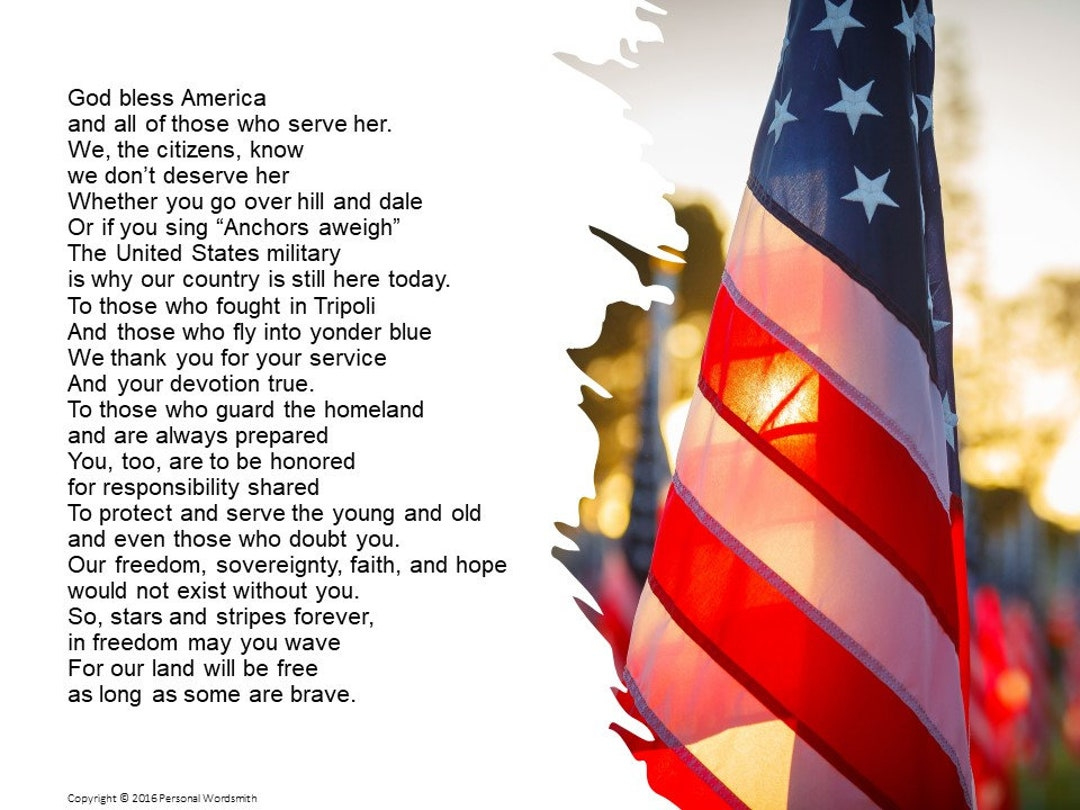 Thank You Veteran Poem, As Long As Some Are Bravepersonal Wordsmith, Memorial Day Poetry Download, Veterans Day Reading Digital Print - Etsy with regard to On Veterans Day We Honor All Poem