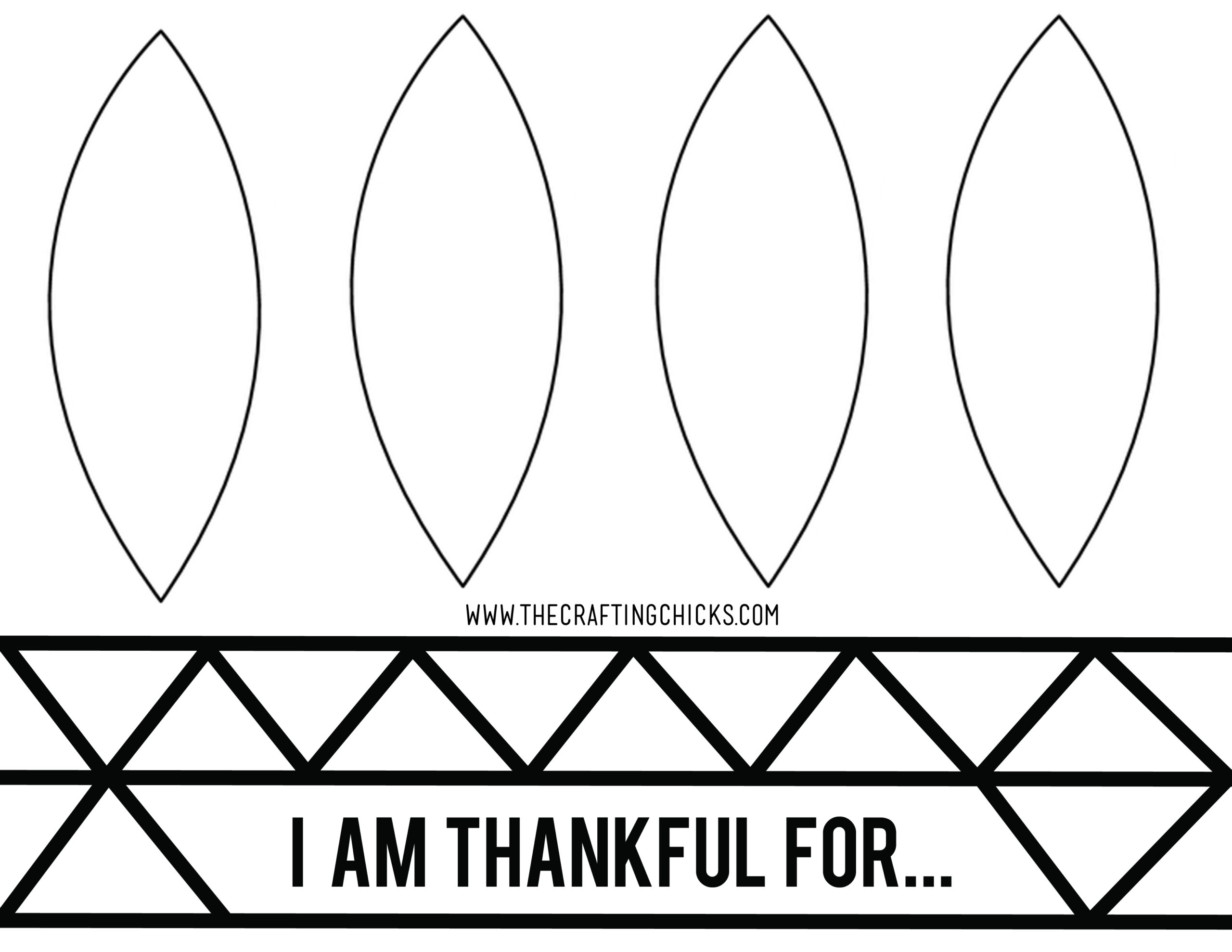 Thankful Feathers Hat for Printable Pilgrim I Am Thankful Headband