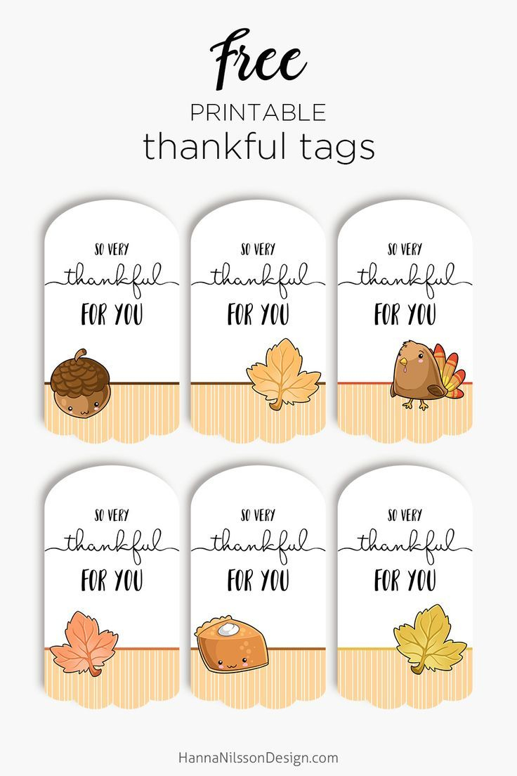 Thankful For You Tags| Free Printable Tags For Thanksgiving Gifts inside Free Teacher Thanksgiving Printables