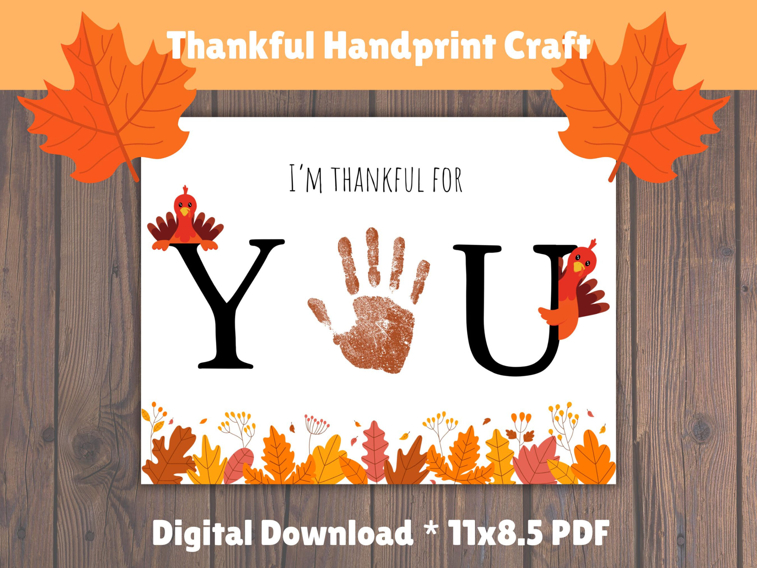 Thankful Handprints - Etsy within I am Thankful For Placemat Printable Handprint
