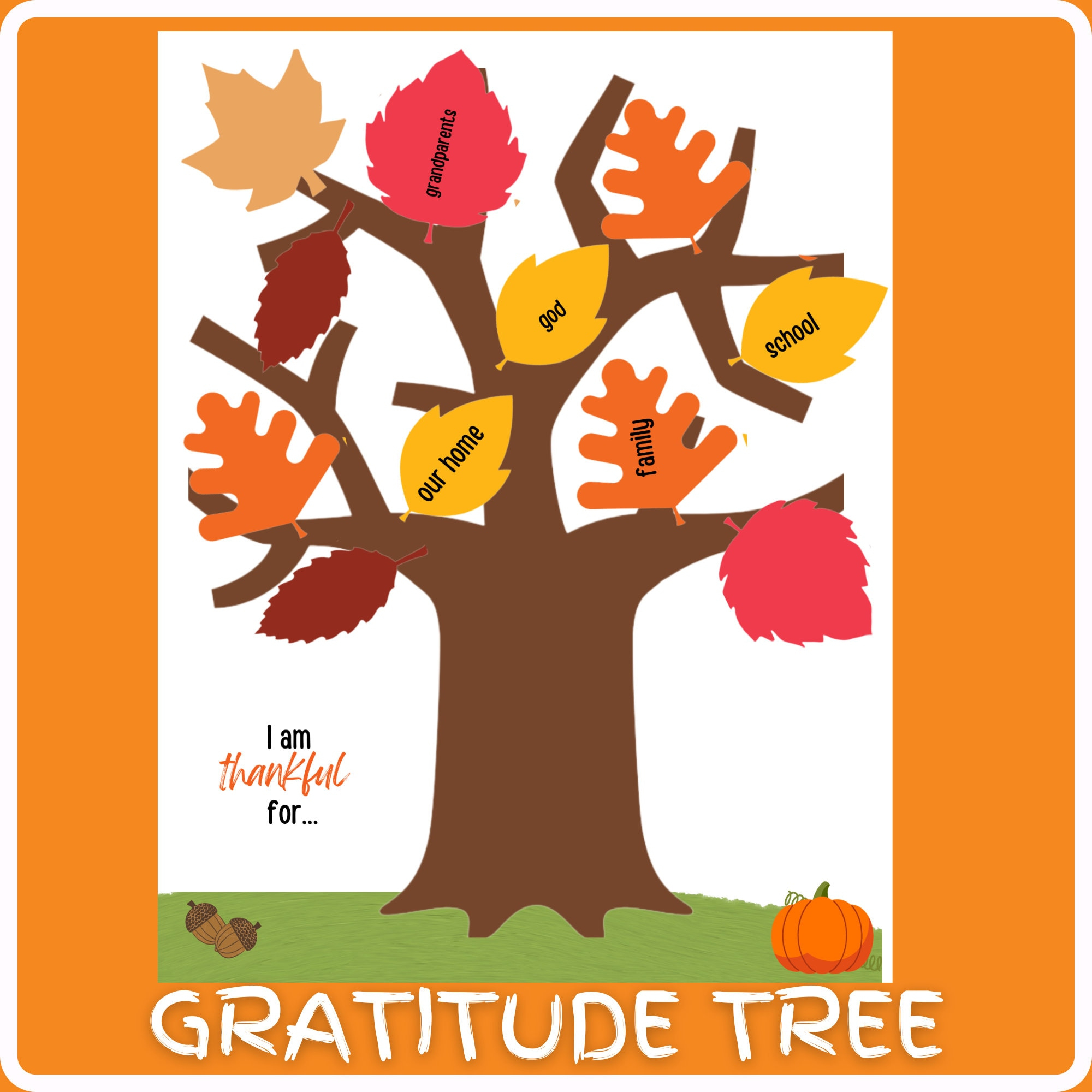 Thankful Tree Printable| Gratitude Tree| Fall Kids Classroom with regard to Thanksgiving Thankful Tree Printable