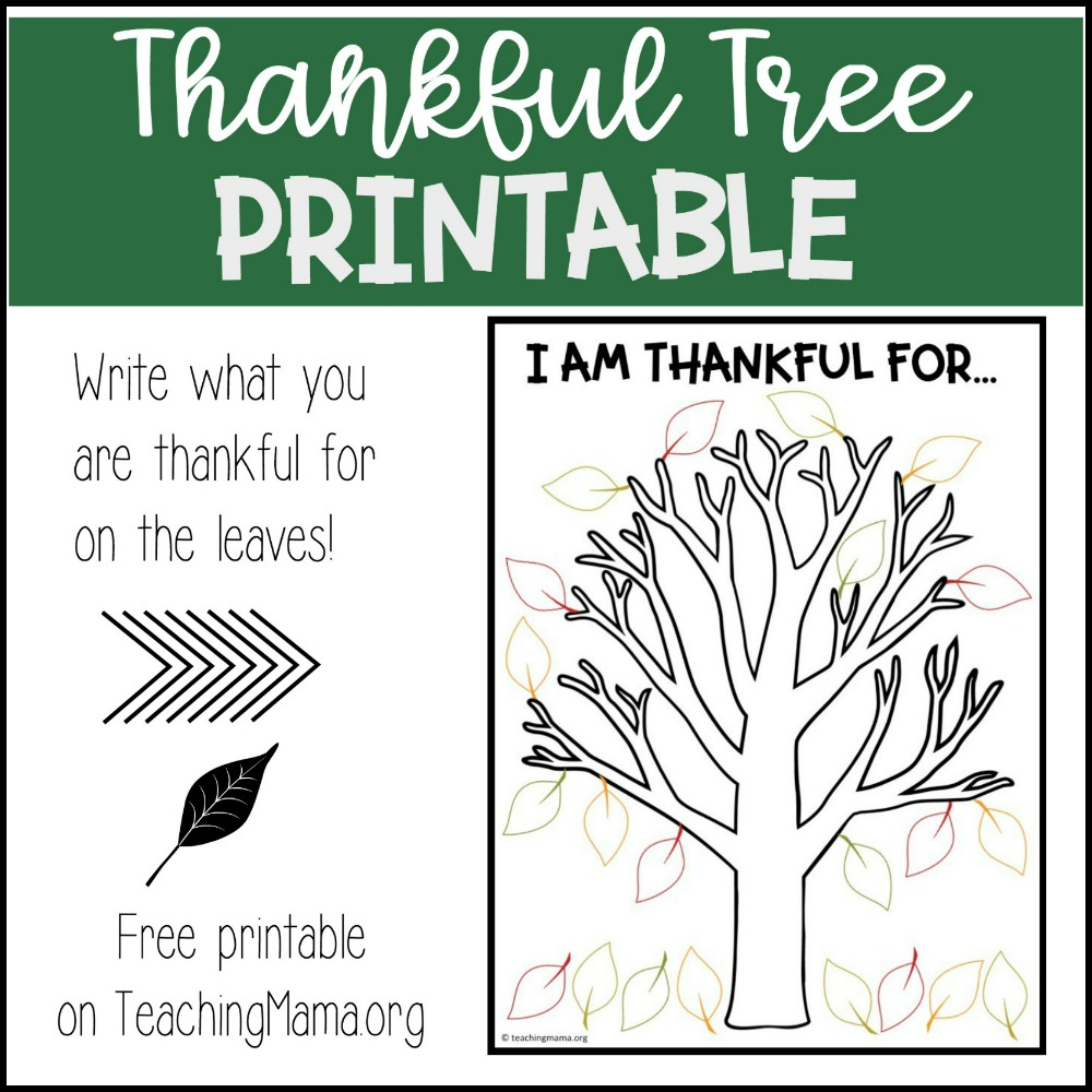Thankful Tree Printable within Thanksgiving Thankful Tree Printable