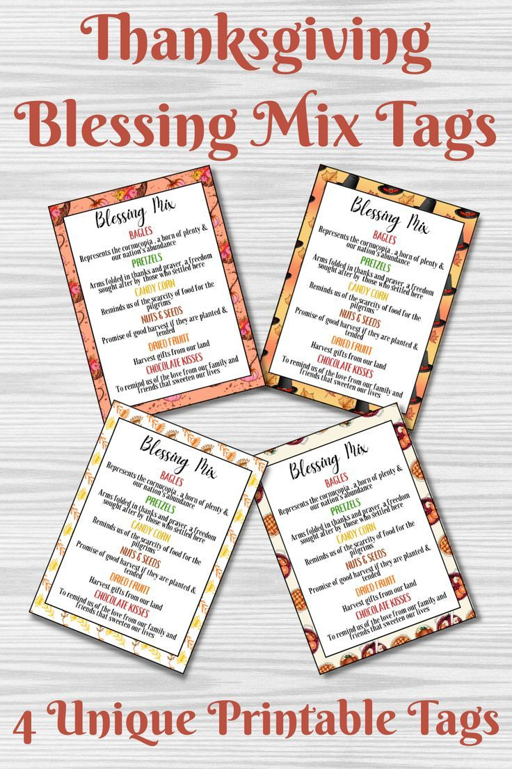 Thanksgiving Blessing Mix Tags, Thanksgiving Trail Mix inside Free Printable Blessing Mix Printable Tags