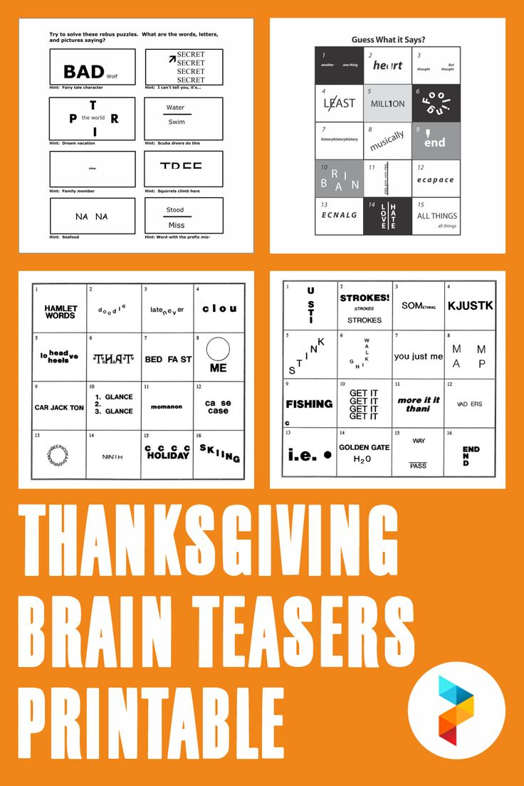 Thanksgiving Brain Teasers Printable throughout Thanksgiving Brain Teasers Printable