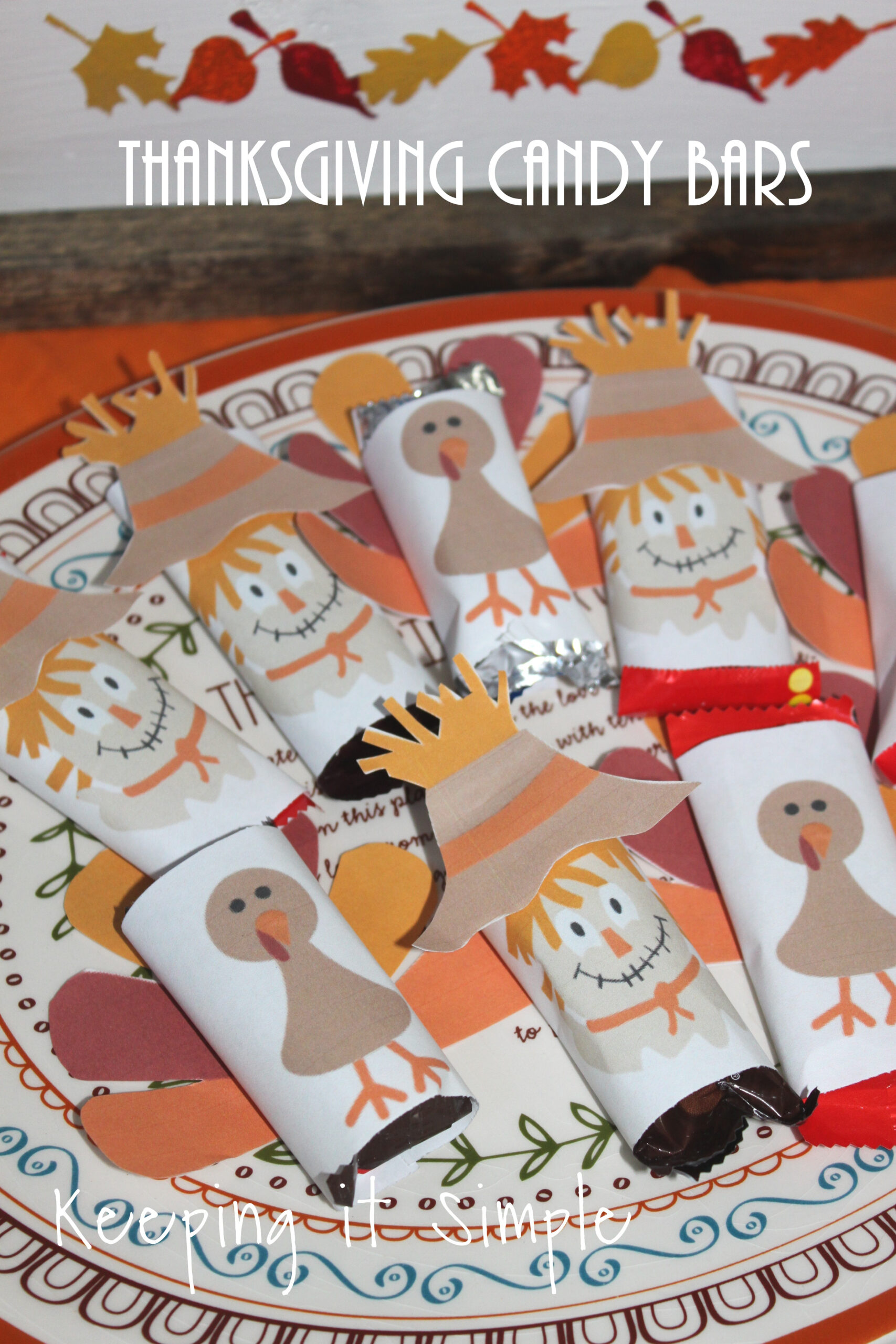 Thanksgiving Candy Bars With Printable Wrapper - Keeping It Simple throughout Printable Thanksgiving Candy Bar Wrappers