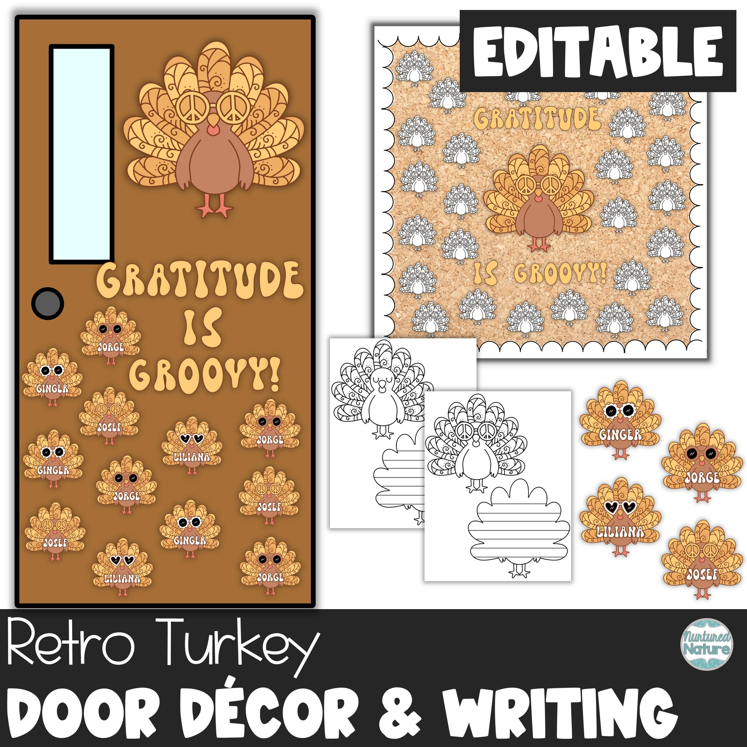 Thanksgiving Classroom Door Decoration, Turkey Bulletin Board within Thanksgiving Classroom Decorations Printable