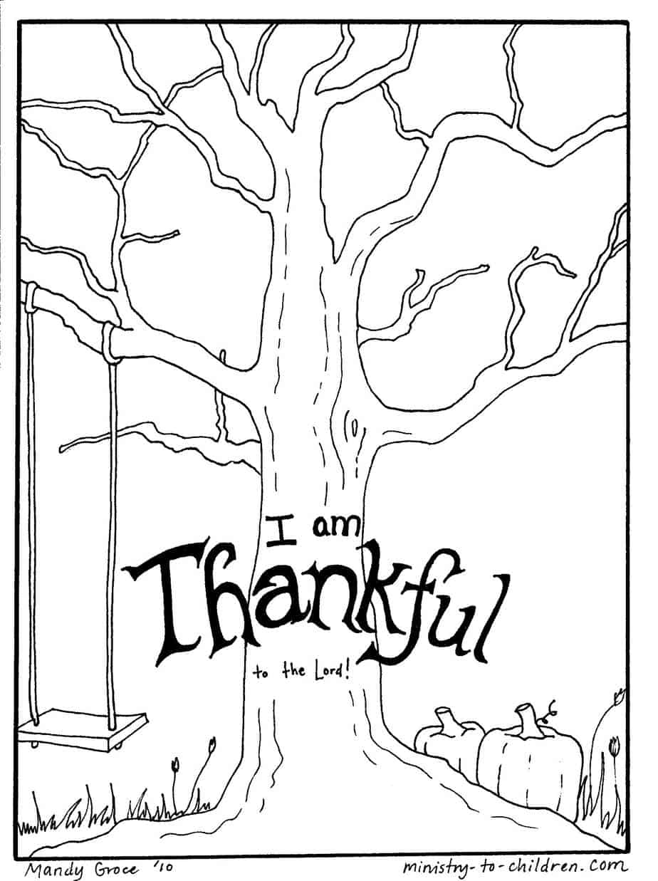 Thanksgiving Coloring Pages (Free Printable For Kids) throughout I am Thankful For Free Printable Coloring Pages