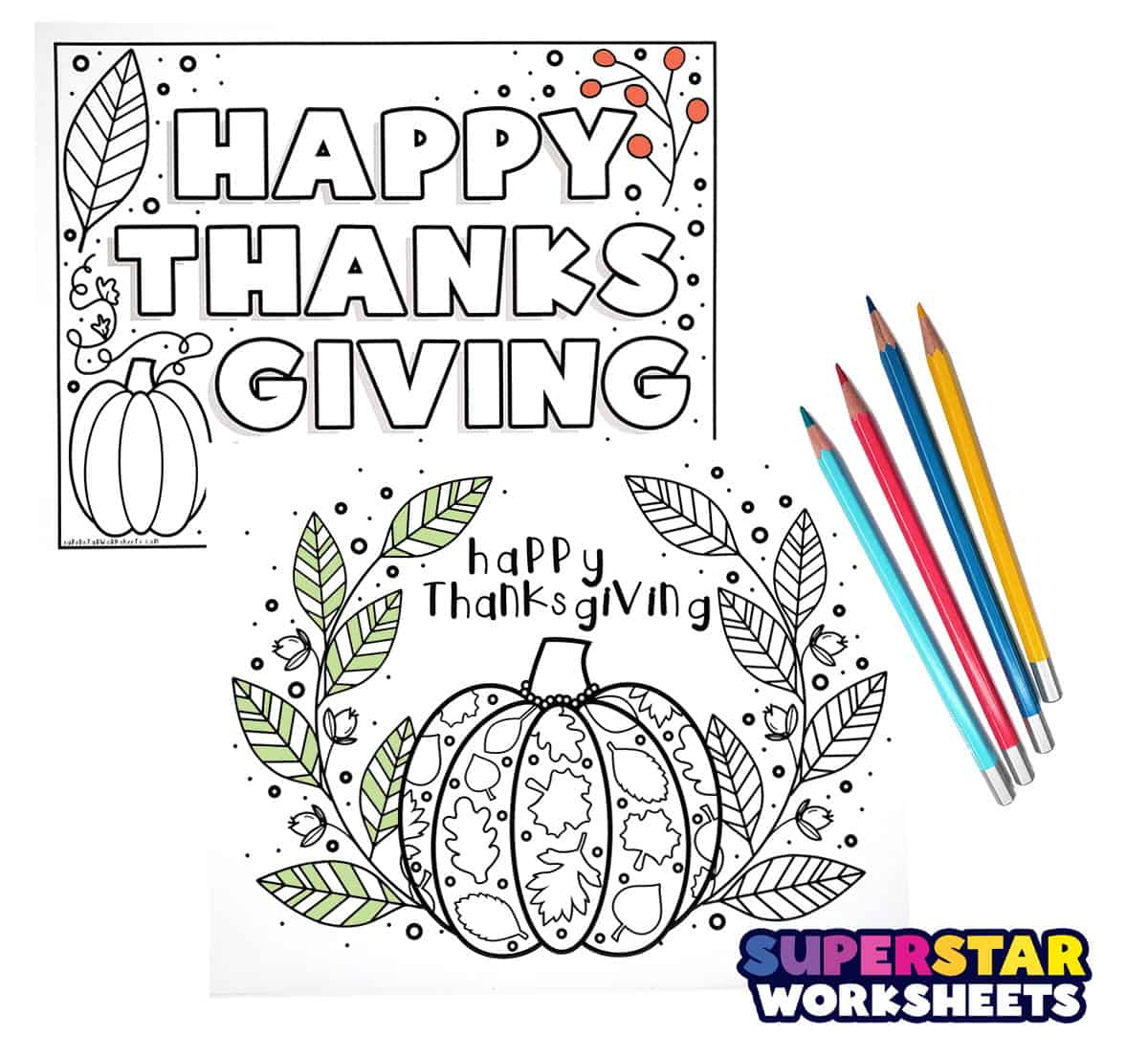 Thanksgiving Coloring Pages (Free Printables) - Superstar Worksheets intended for Printable Happy Thanksgiving Coloring Pages