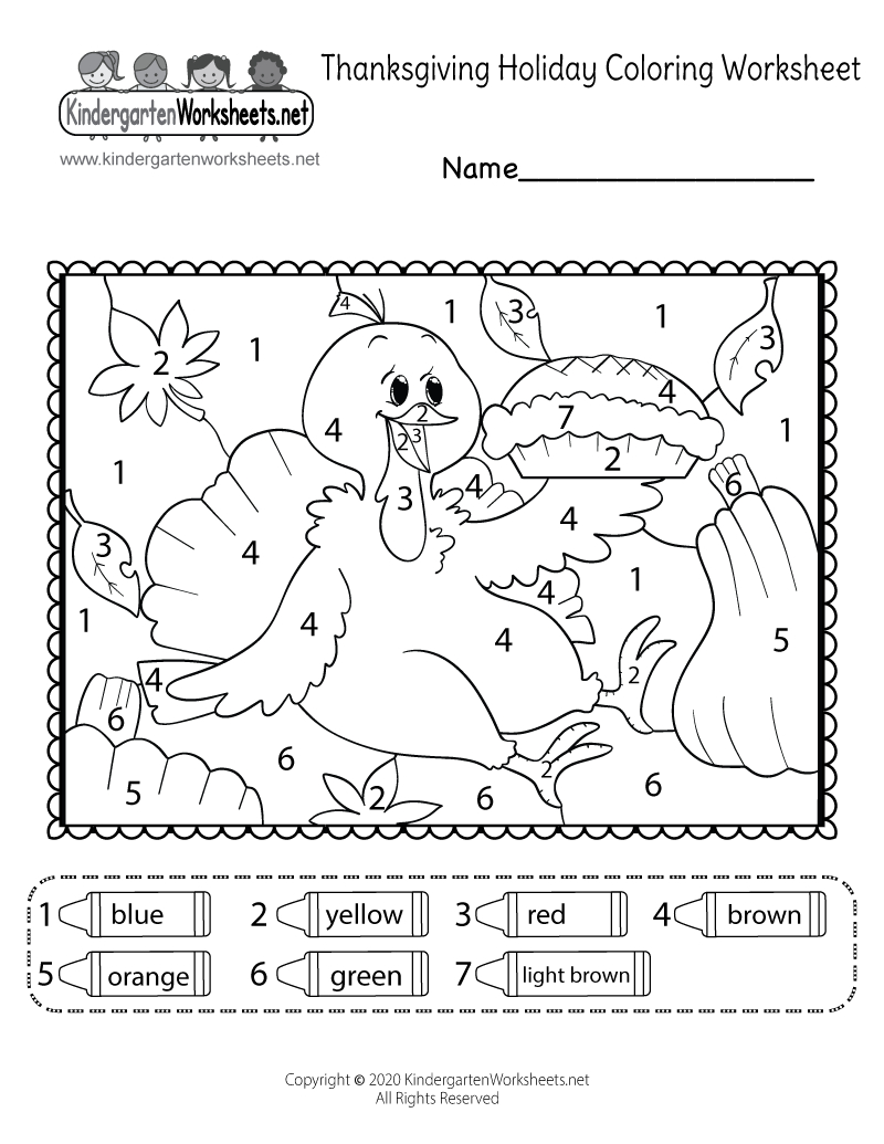 Thanksgiving Colornumber Worksheet - Free Printable, Digital throughout Thanksgiving Color By Number Printable Free