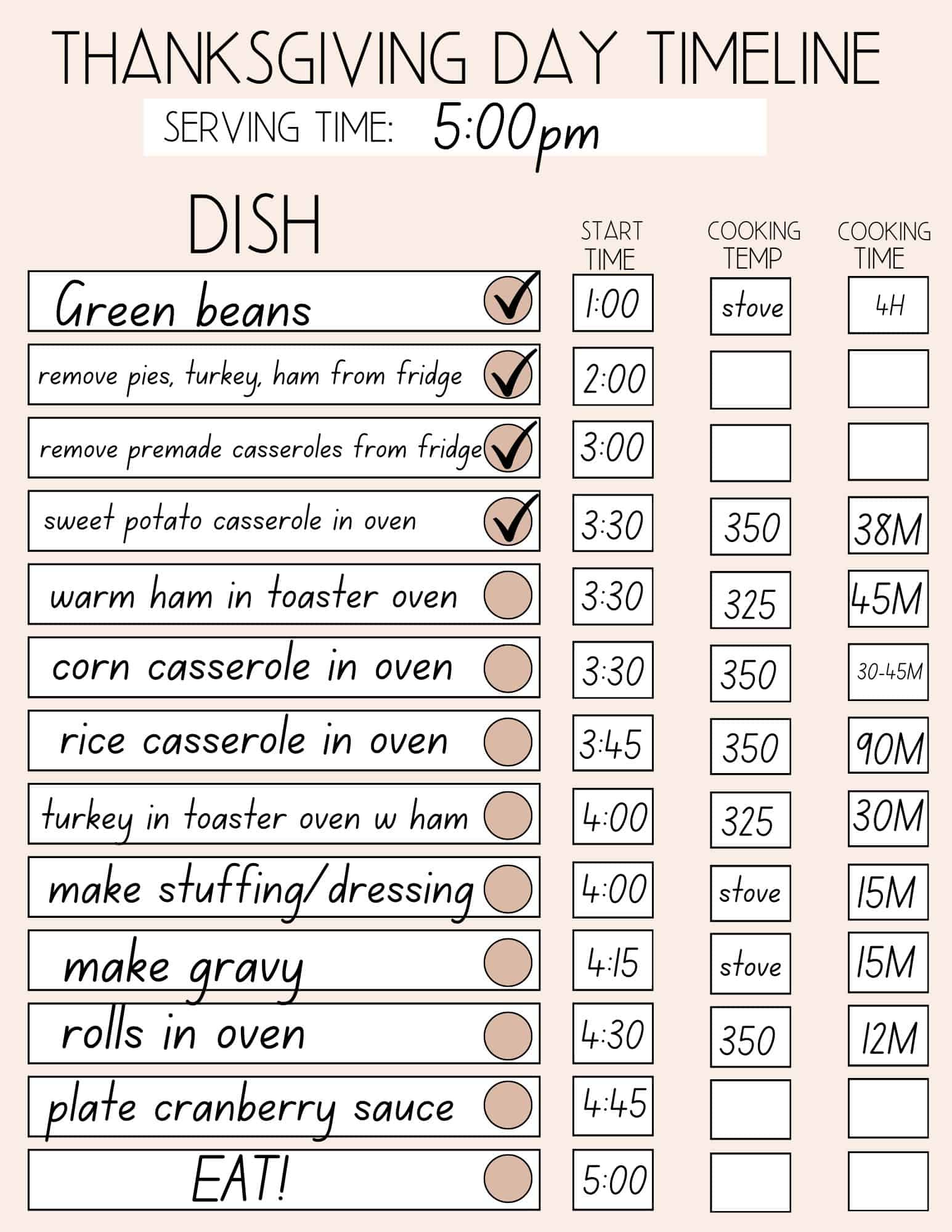 Thanksgiving Day Timeline Worksheet And My Menu - Worthing Court within Thanksgiving Timeline Worksheet