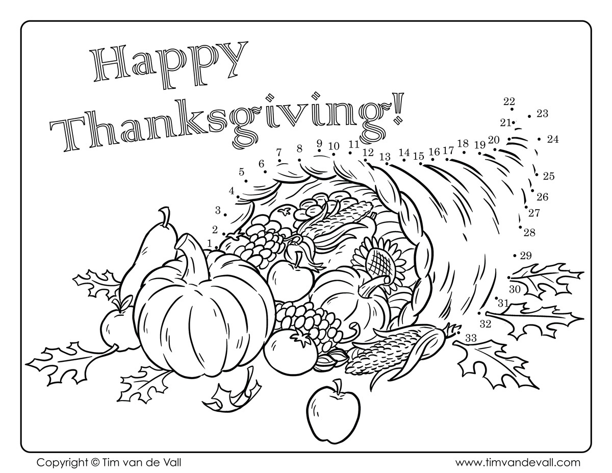Thanksgiving-Dot-To-Dot - Tim&amp;#039;S Printables inside Printable Thanksgiving Dot To Dot