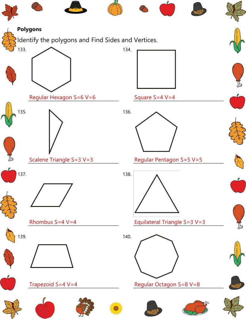 Thanksgiving Geometry Worksheet: Angles, Area, Volume (No Prep) - Etsy pertaining to Thanksgiving Geometry Worksheet