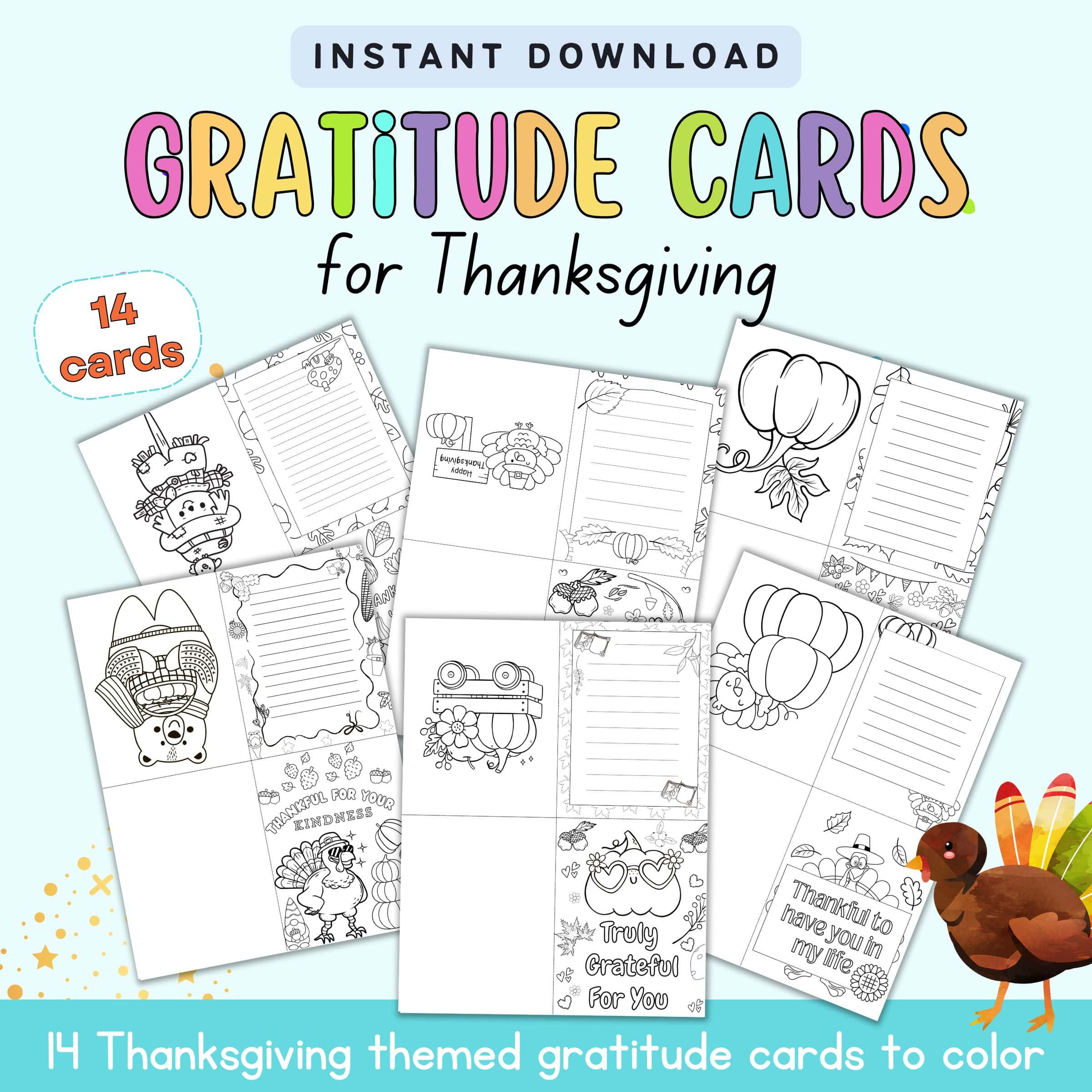 Thanksgiving Gratitude Cards Free Printables - The Artisan Life intended for Printable Thanksgiving Cards For Students