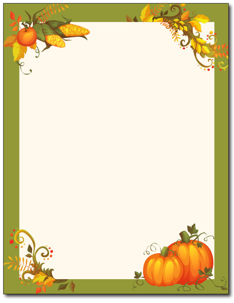 Thanksgiving Harvest Stationery - Worksheets Library within Free Printable Thanksgiving Letterhead
