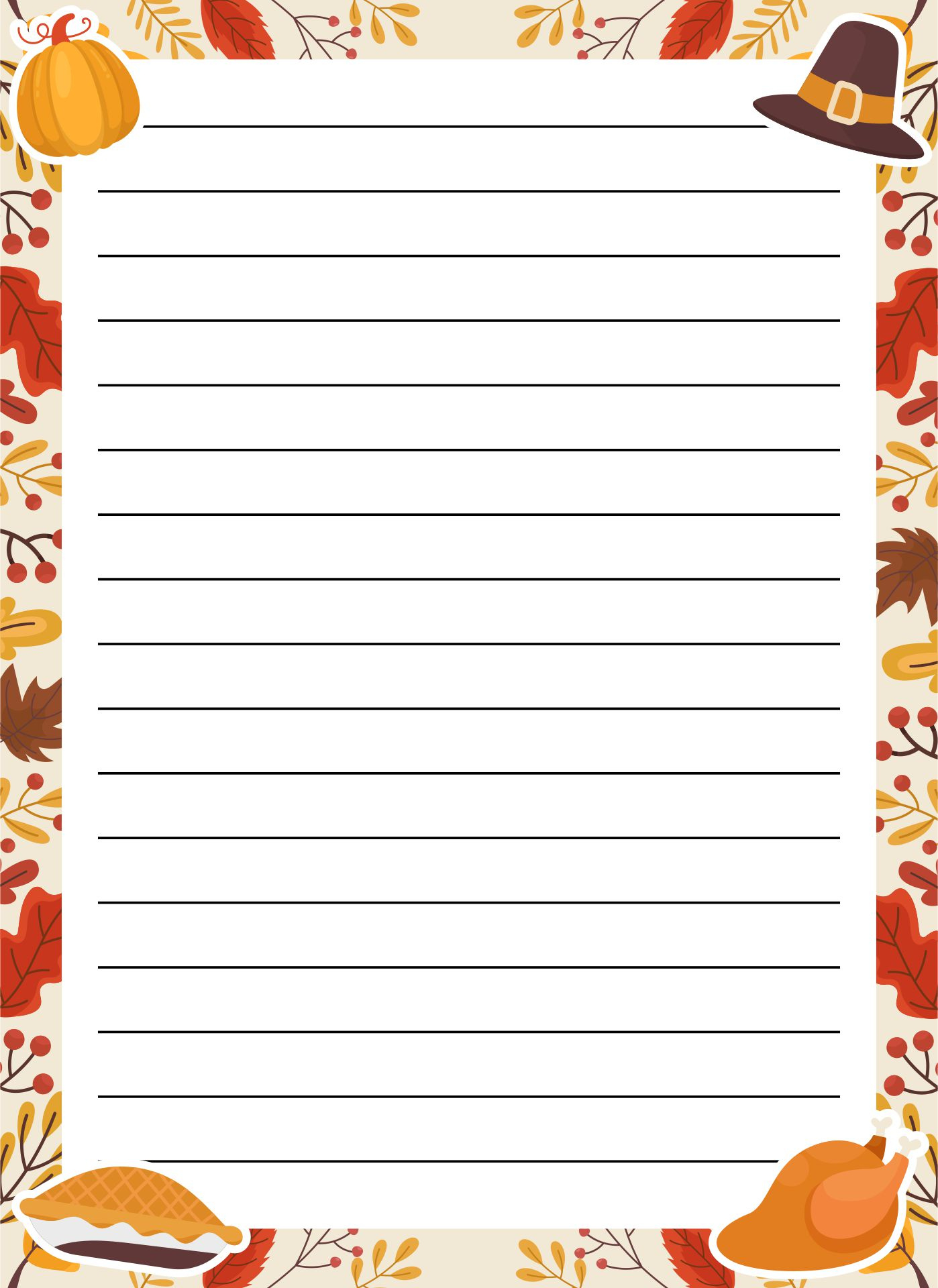Thanksgiving Letter Head - 6 Free Pdf Printables | Printablee with regard to Thanksgiving Letterhead Free Printable