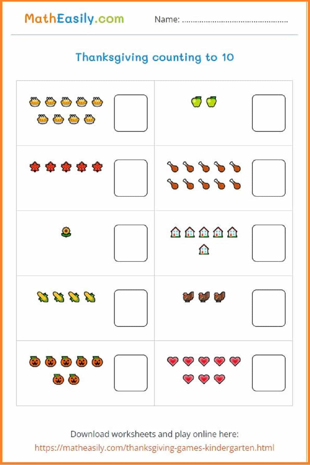 Thanksgiving Math Games For Kindergarten intended for Printable Thanksgiving Math Games