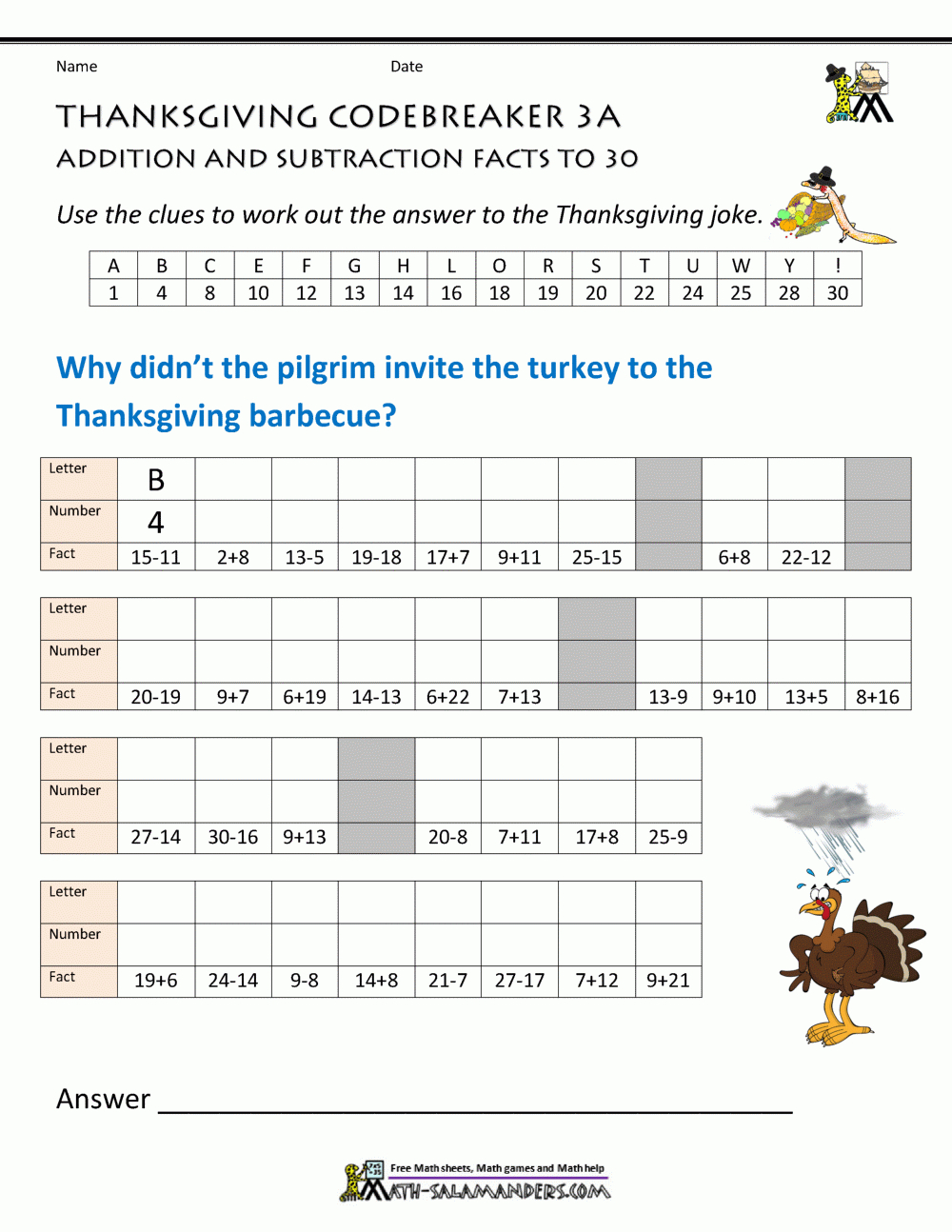 Thanksgiving Math Worksheets 3Rd Grade within 3rd Grade Thanksgiving Math Worksheets