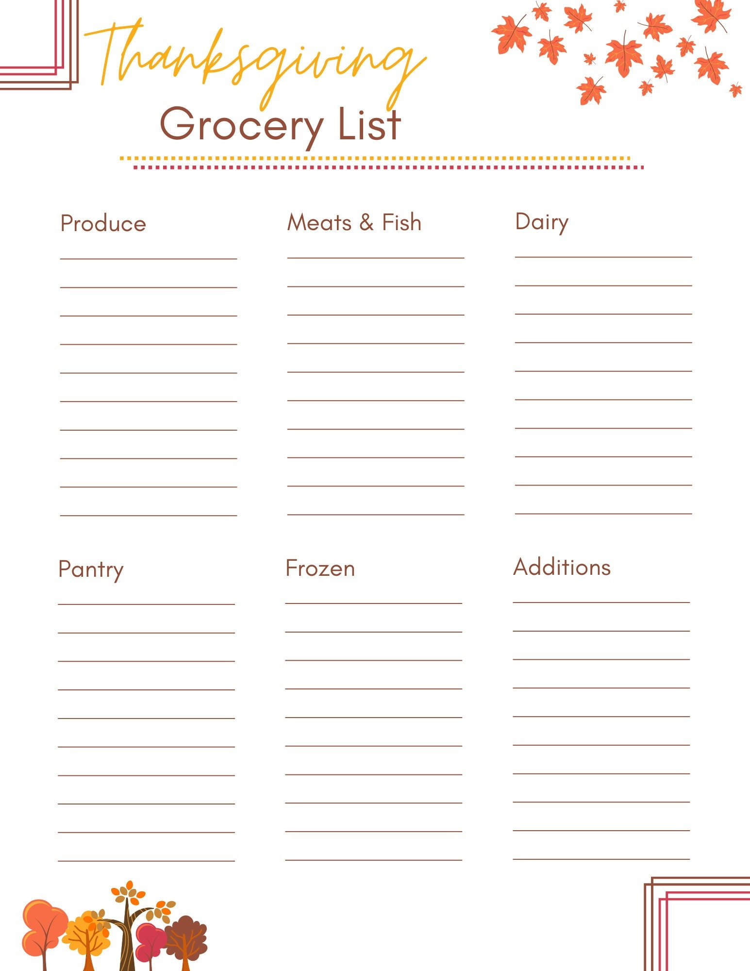 Thanksgiving Meal Grocery List Cooking Game Plan Menu, Download within Printable Thanksgiving Dinner Grocery List