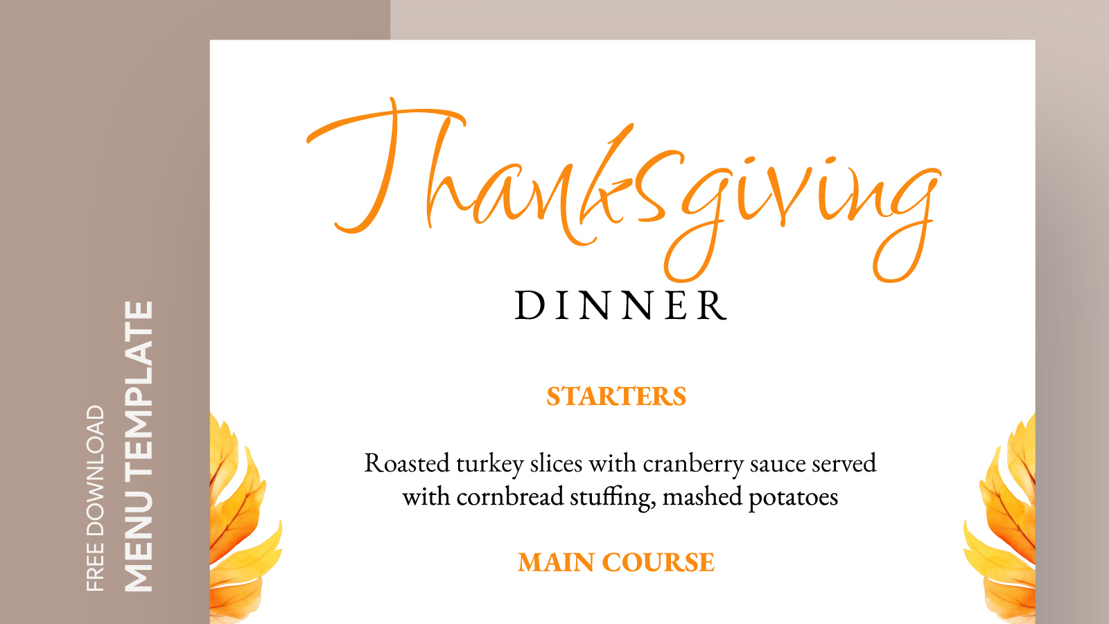 Thanksgiving Menu Free Google Docs Template - Gdoc.io inside Thanksgiving Menu Shareable Template On Google Docs