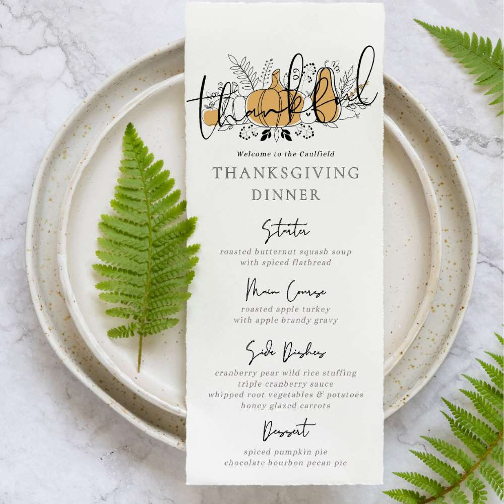 Thanksgiving Menu Template - 28 Styles To Customize &amp;amp; Print For Free throughout Free Printable Thanksgiving Menu Cards