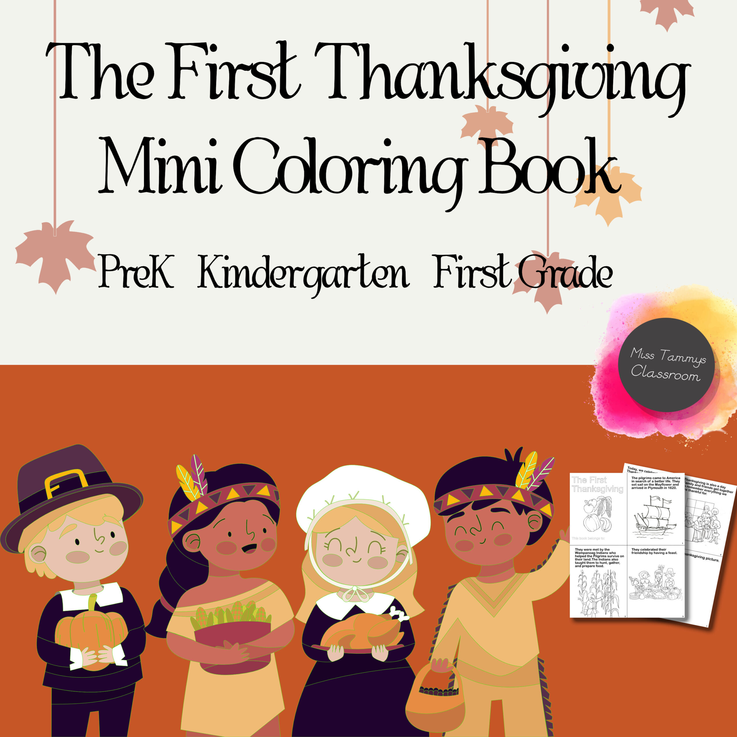 Thanksgiving Mini Book - The First Thanksgiving | Madeteachers with The Story Of The First Thanksgiving Printable