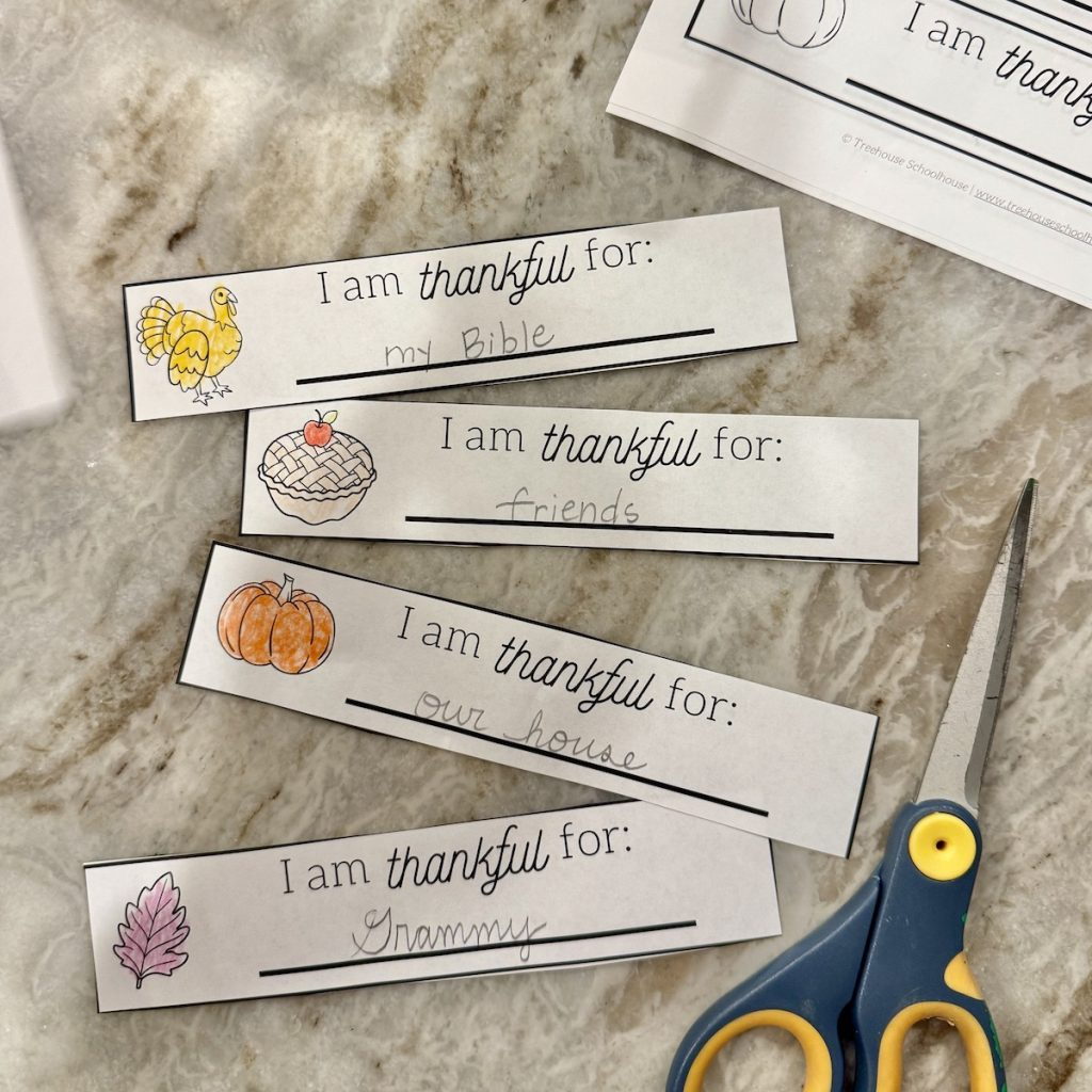 Thanksgiving Paper Chain Activity For Kids [Free Pdf] | Treehouse with regard to Oh Boy Am I Thankful Printable
