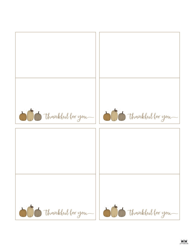 Thanksgiving Place Cards - 15 Free Printable Sets | Printabulls for Printable Place Cards Thanksgiving