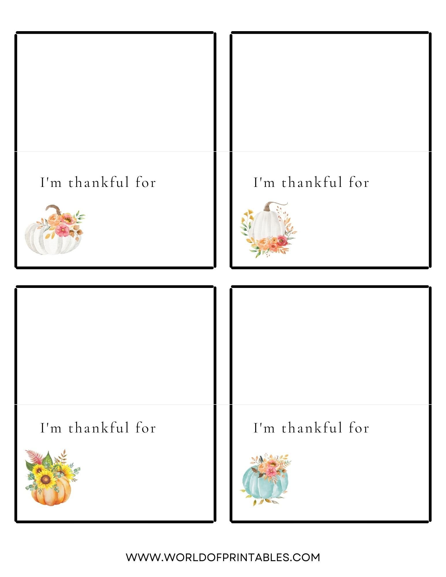Thanksgiving Place Cards | Free Printables - Just Customize & Print! pertaining to Thanksgiving Place Cards Free Printable
