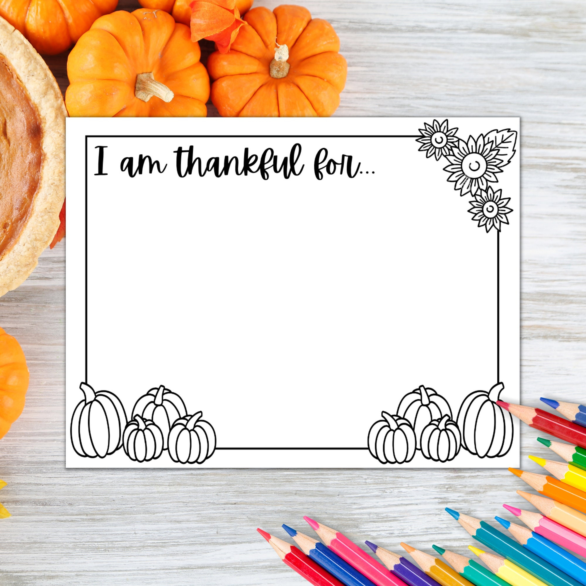 Thanksgiving Placemat: Gratitude Coloring Page (Pdf Printable within I Am Thankful For Printable Placemat