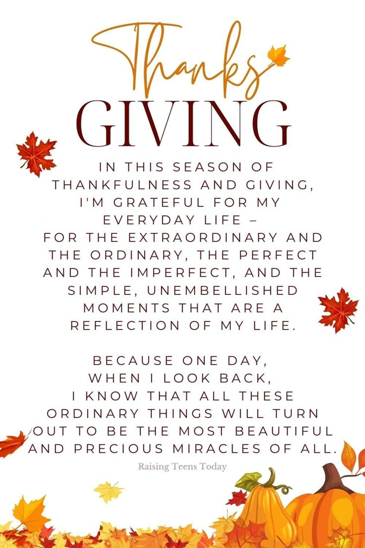 Thanksgiving Poem With Pumpkins And Leaves in Lds Thanksgiving Poems