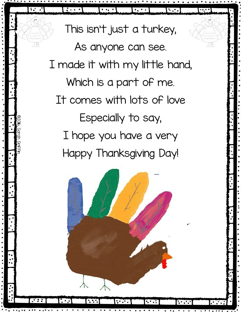 Thanksgiving Poems For Kids with regard to Thanksgiving Poem For Preschoolers