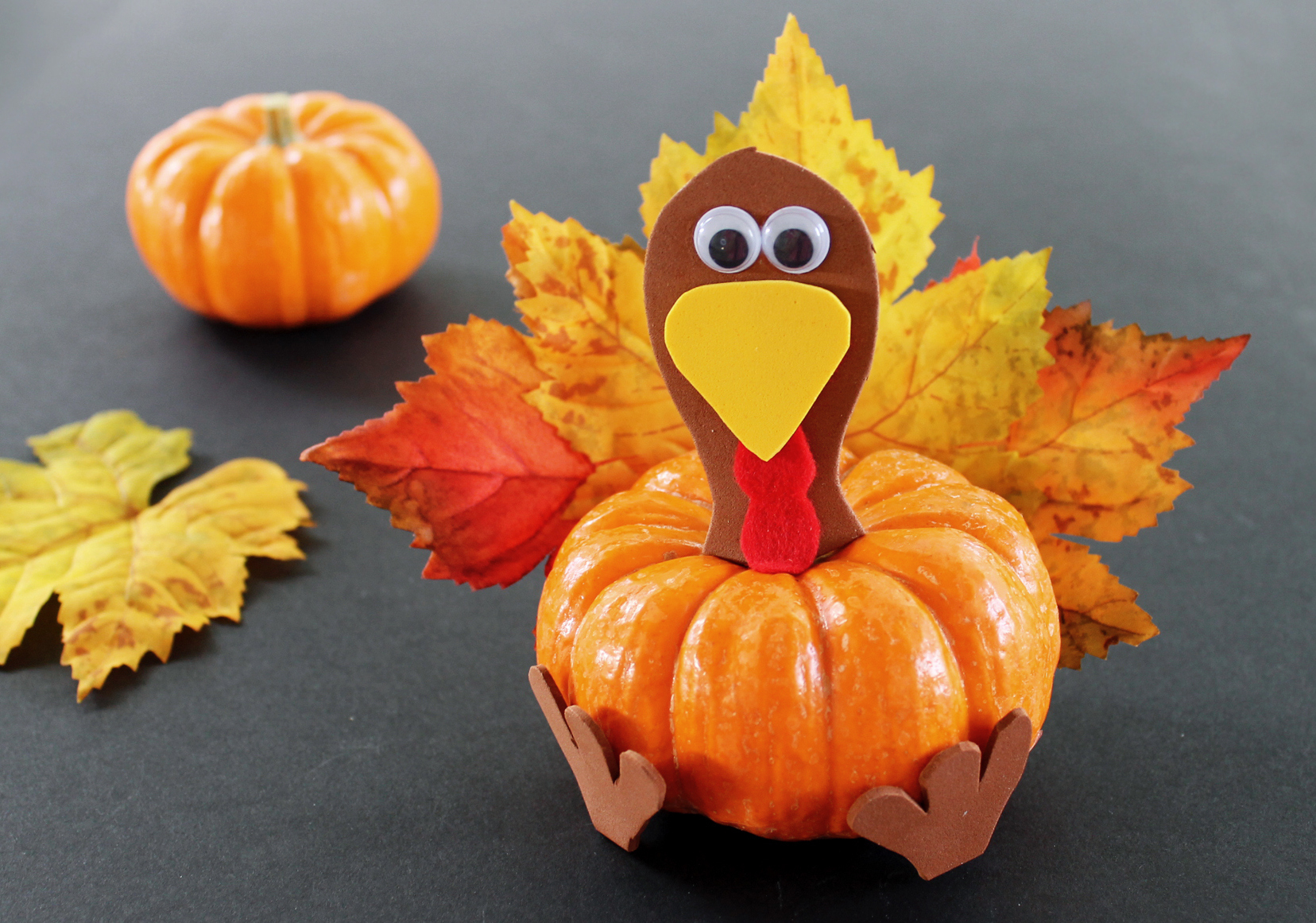 Thanksgiving Pumpkin Turkey Craft For Kids with Turkey Disguised As Pumpkin