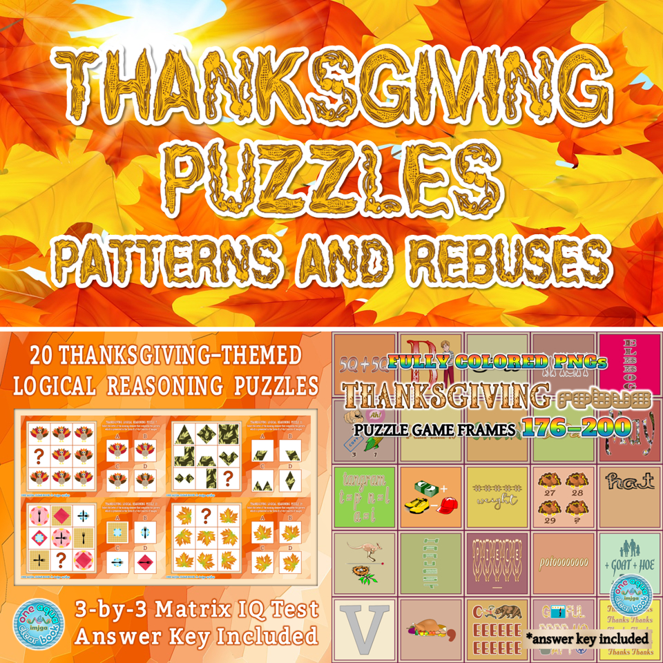 Thanksgiving Puzzles: Patterns And Rebuses | Madeteachers for Free Printable Thanksgiving Rebus Puzzles