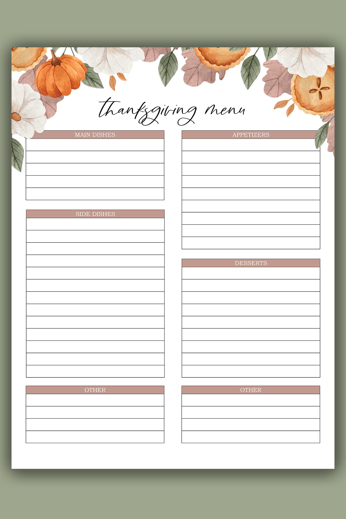 Thanksgiving Shopping List, To Do List, And Menu Printable Set within Thanksgiving To Do List Printable